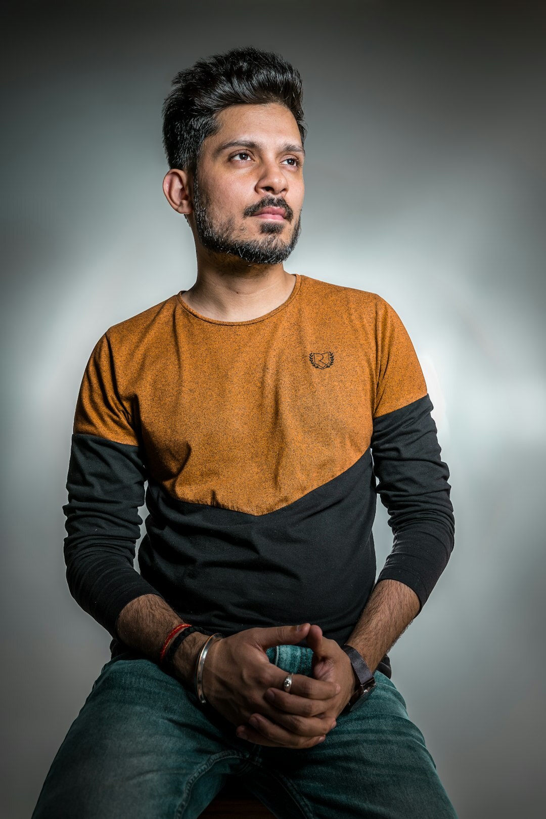 Studio portrait of a young Uruguayan male editorial writer