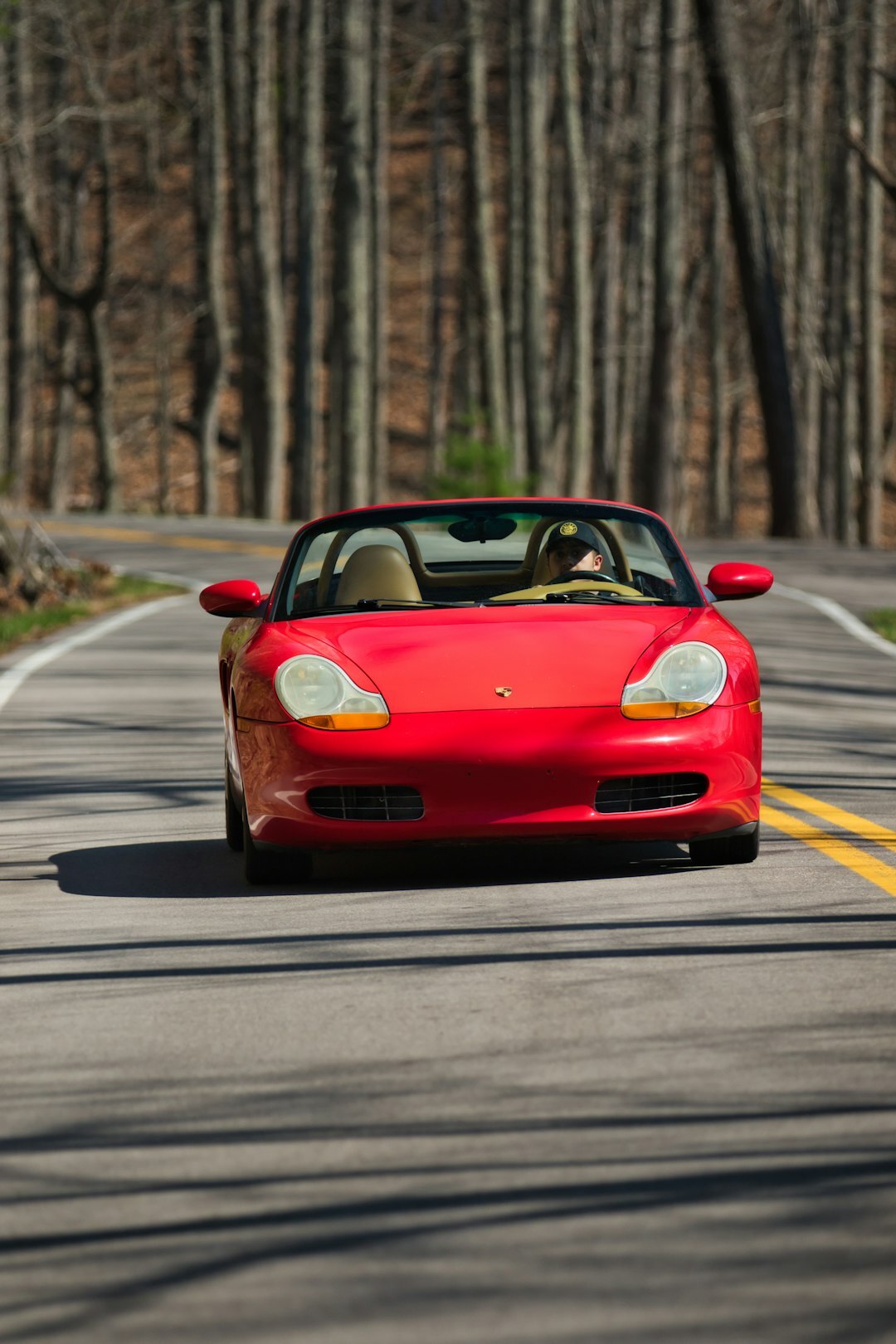 luxury sports car on mountain road